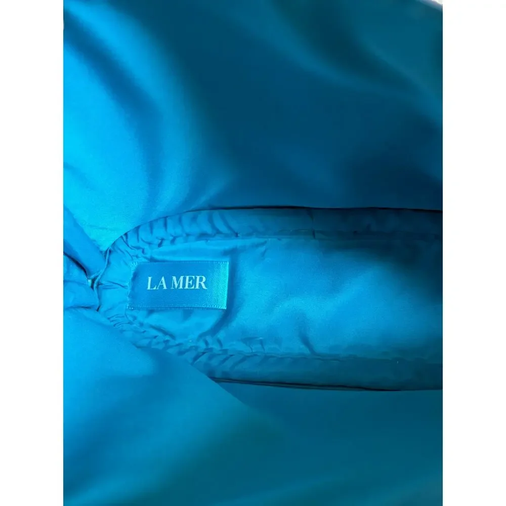 La Mer Velour Cosmetic Case / Makeup Bag (Teal)